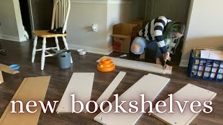 building new bookshelves + a mini bookshelf tour