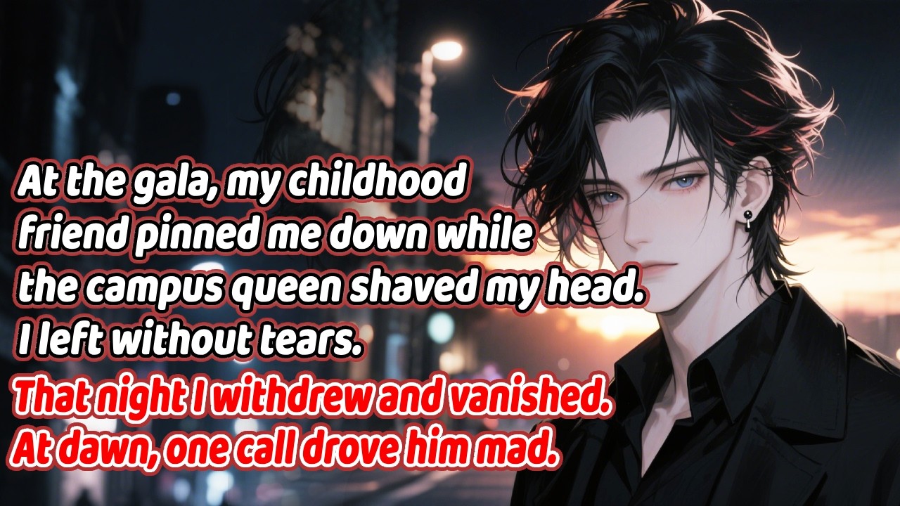 At the gala he pinned me, let her shave my head as all laughed. I left calmly. By dawn, one call...
