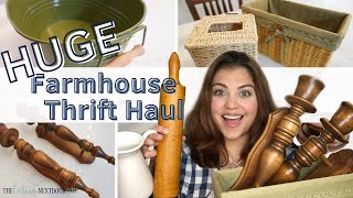 HUGE FARMHOUSE THRIFT HAUL | Thrifted Decor Haul | Thrifty Haul