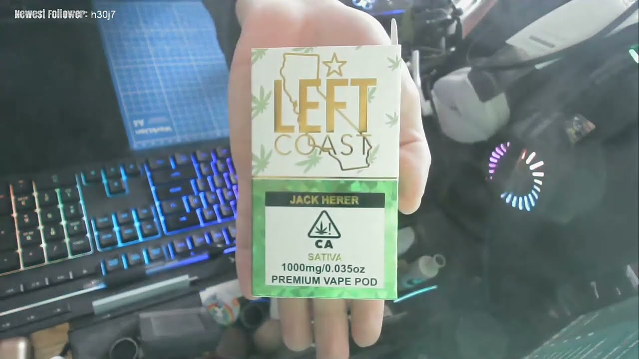 💭 Opening Left Coast Jack Herer Pod 1g 👀 Hand Cam . Clouds ✔️