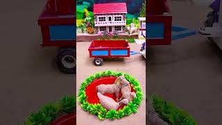 mini tractor video | mini water pump science project #ytshorts #cartoon #tractor