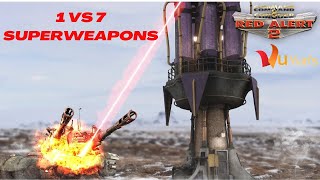red alert 2 - yuris revenge | 1 Yuri vs 7 superweapons | armageddon map
