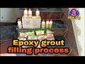 epoxy grout filling process in Odia by odia mistri