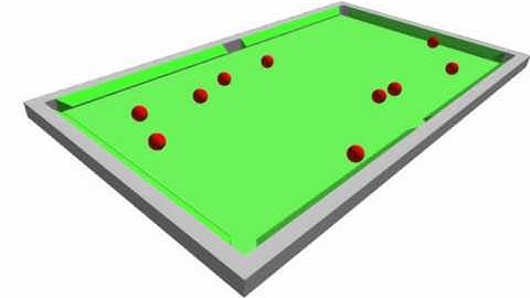 Simulation of a pool table by Hades