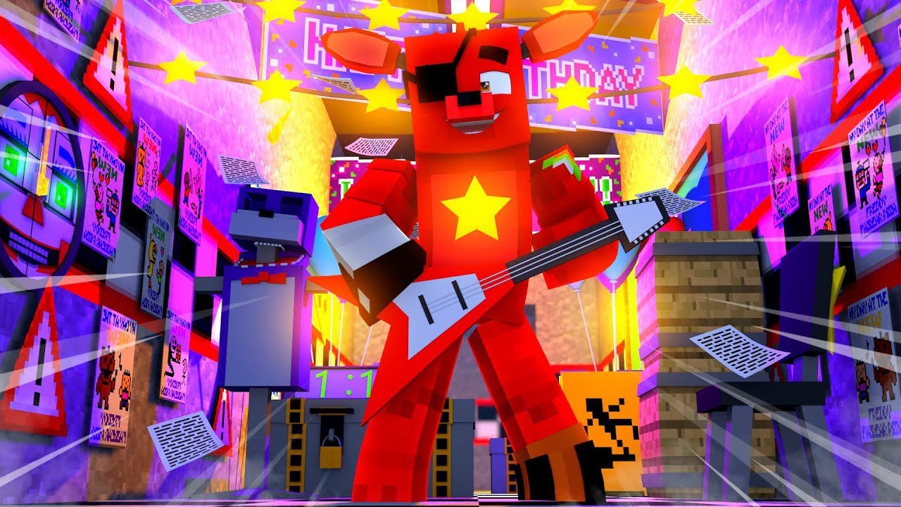 Rockstar Foxy's New Band! Minecraft FNAF Roleplay fnaf sister location jogar