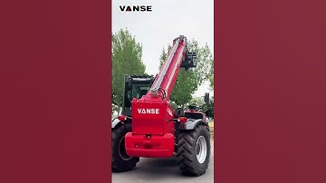 A hybrid between a crane and a forklift, a telehandler can be equipped with various attachments