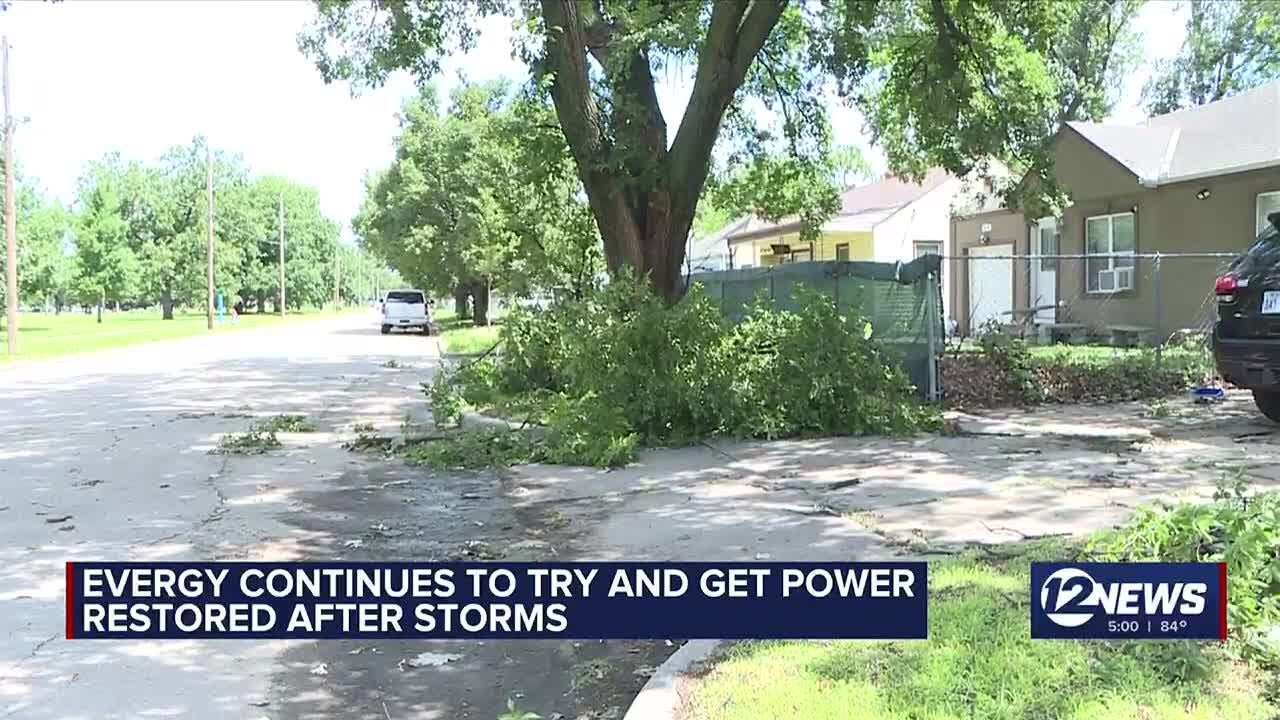 Evergy continues efforts to restore power to thousands after storms ...