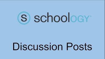 Schoology - Using Discussion Posts