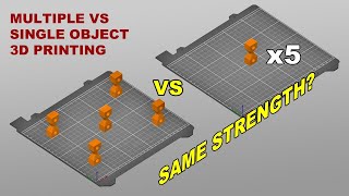 3d printing multiple objects at once vs single object 3D printing (onebyone)  same strength?