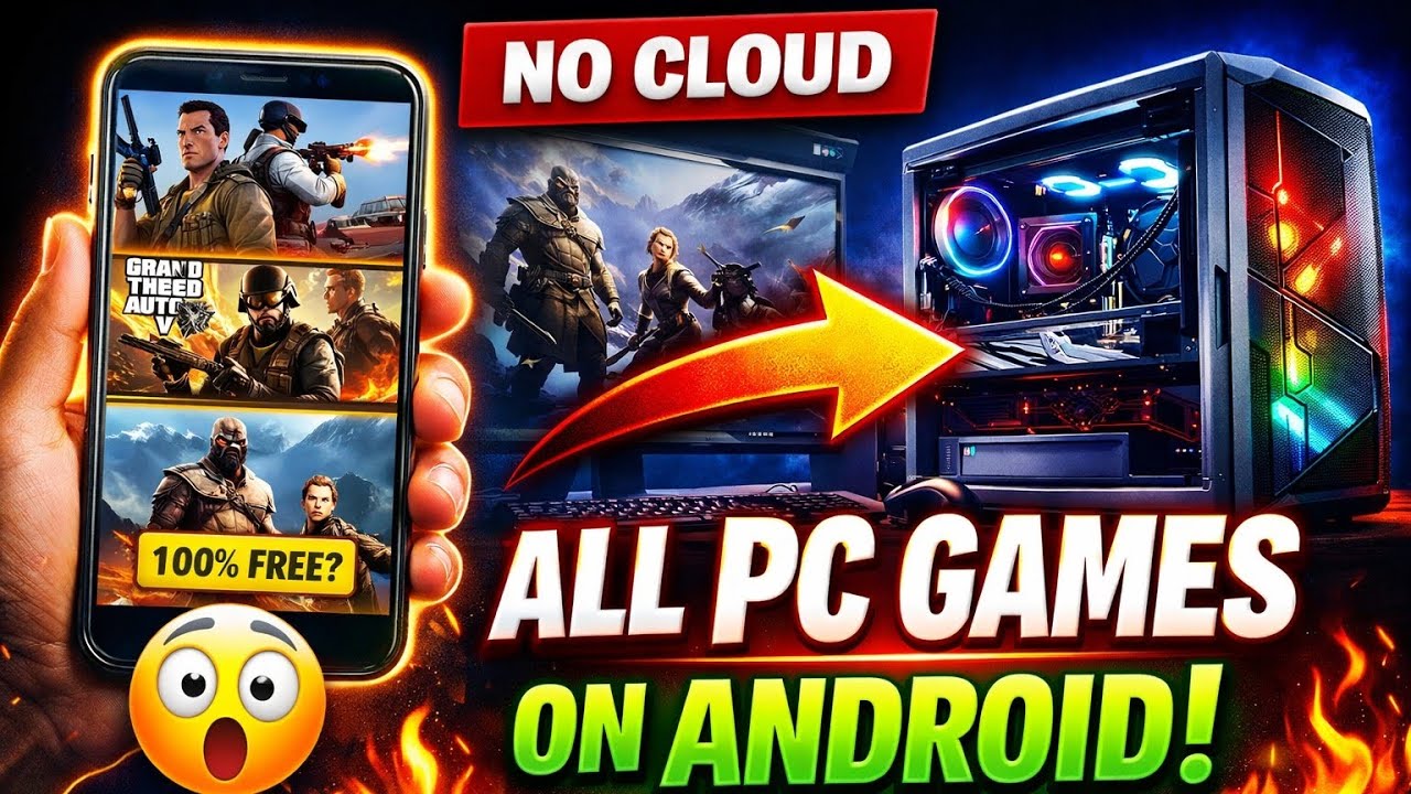 All PC Games on Android 😱 | NO CLOUD ✅ (Full Trick)