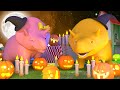 Cadılar bayramı özel - Dino &amp; Dina Jack-O-fenerin nasıl yapıldığını öğreniyor - 🚚Eğitsel Çizgi Film