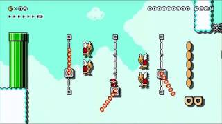 Donuts & Deathsticks (first Super Mario Maker 2 level)
Level code: P66-D2X-9QG
My first completed SMM2 level, which is a cloudy athletic stage featuring donuts and firesticks. Not really much of an overall gimmick. Tried to make it difficult and satisfying to watch without being absolutely unplayable.
Soko and Socko were taken, so I settled with Sawko. Donuts & Deathsticks (first Super Mario Maker 2 level)