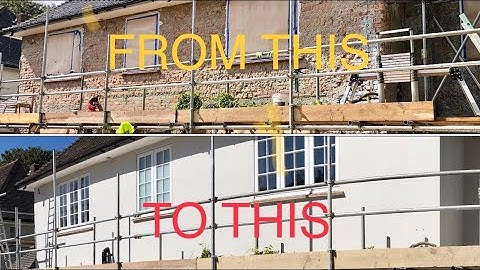 Rendering outside wall- K REND application, Fassacouche, Monocouche Renders - plastering guru