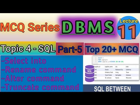 DBMS MCQ Lecture