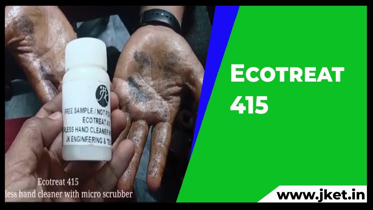 Ecotreat 415 Hand Waterless hand cleaner with MicroScrubbers YouTube