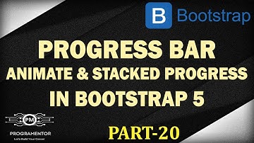 20 | Bootstrap 5 Progress Bar | Striped | Animated | Stacked Progress Bar | Bootstrap 5 (Hindi/Urdu)
