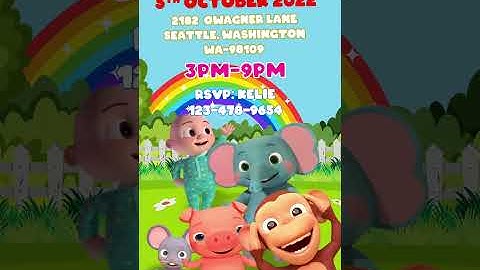 Cocomelon Video Invitation with photo