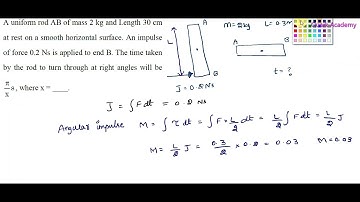 JEE Main 1FEB24_Evening Session Solutions in English | A uniform rod AB of mass 2 kg and Length 30