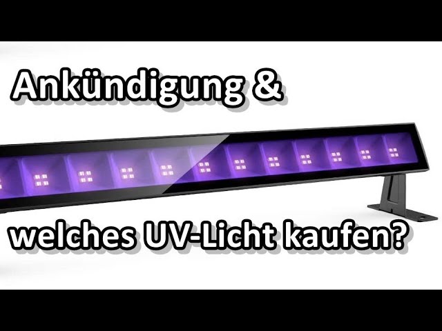 IBIZA Light LED-UV-BAR 9x 1 Watt UV Schwarzlicht LED Leiste mit Schalter  