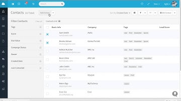 Agile CRM : How to Use Bulk Actions