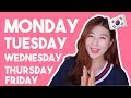 Days of the Week in Korean! (Must-Know)