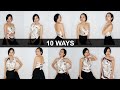 10 kiểu áo với một chiếc khăn (Part 1) // intohuong