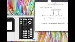 Creating a Scatterplot and Linear Regression using TI-84 Calculator