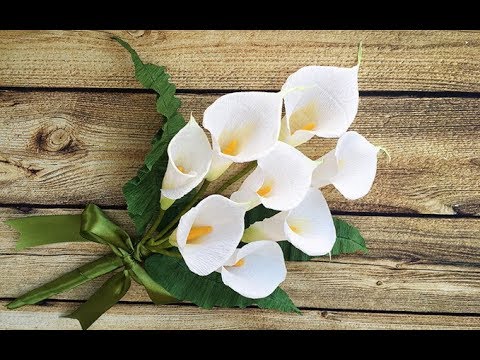 Vídeo: Como Fazer Lírios De Calla De Papel Ondulado