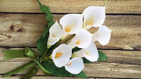 ABC TV | How To Make Calla Lily Paper Bouquet Flower From Crepe Paper - Craft Tutorial