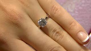 SR1039 1.50 Carat Round Cut Classic Solitaire Diamond Engagement Ring