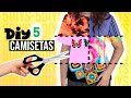 TRANSFORMA tus CAMISETAS VIEJAS a NUEVAS✂️ *5 ideas DIY*