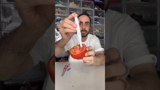 Tomato Pregnancy Test 🍅🤰 #asmr #food #asmrfood #hacks #lifehacks