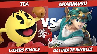 Kagaribi 3 Losers Finals - Tea (Pac-Man) Vs. Akakikusu (Hero) SSBU Smash Ultimate