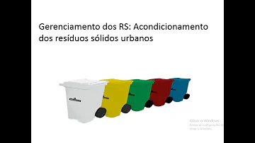 O que é o acondicionamento de resíduos?