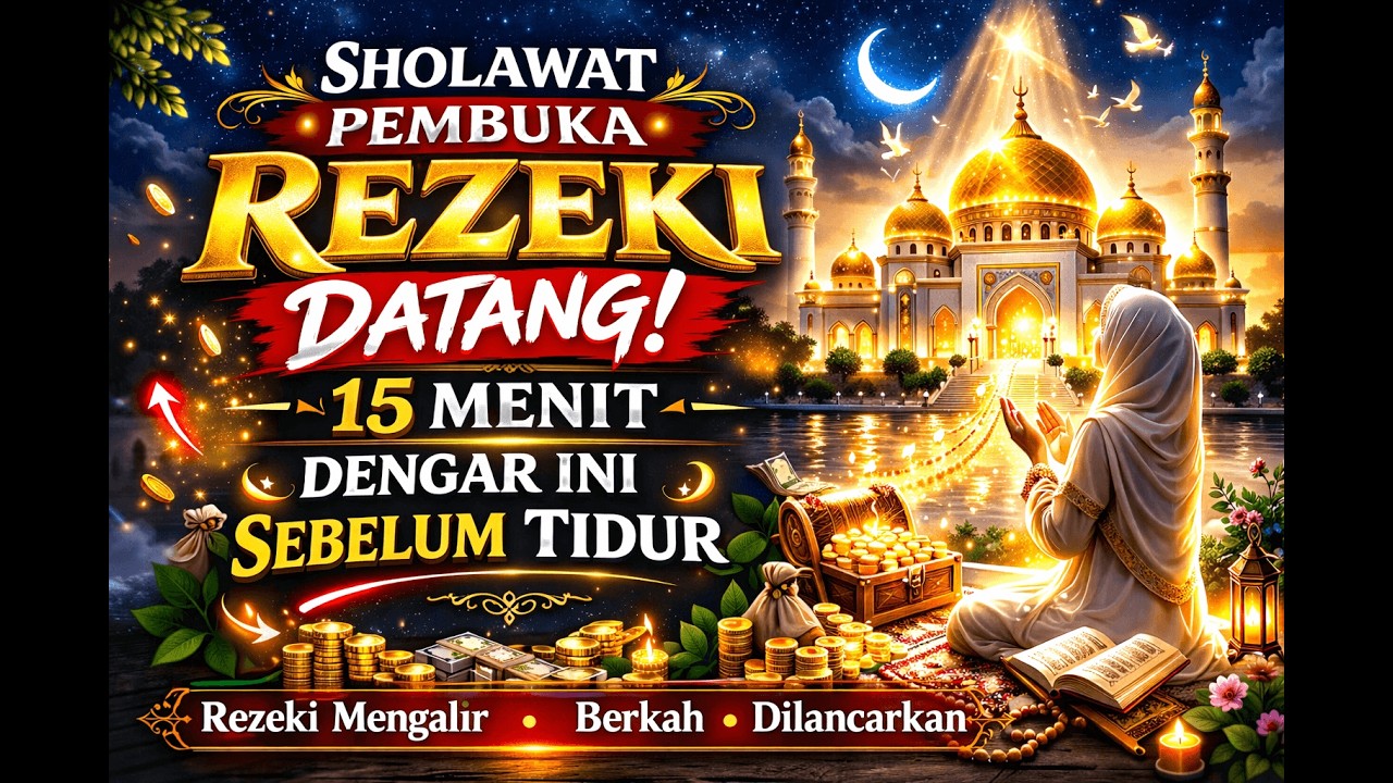 Sholawat Pembuka Rezeki 15 Menit 🌙 Sholawat Sebelum Tidur Penenang Hati & Pembuka Pintu Rezeki