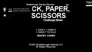 Rock Paper Scissors (Challenge Mode Edition) - Breakthrough Gaming Arcade Platinum #784 PS4