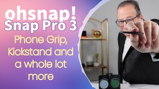 Snap 3 Pro from ohsnap!, a phone grip and  kickstand that is slim and has a built-in magnet.