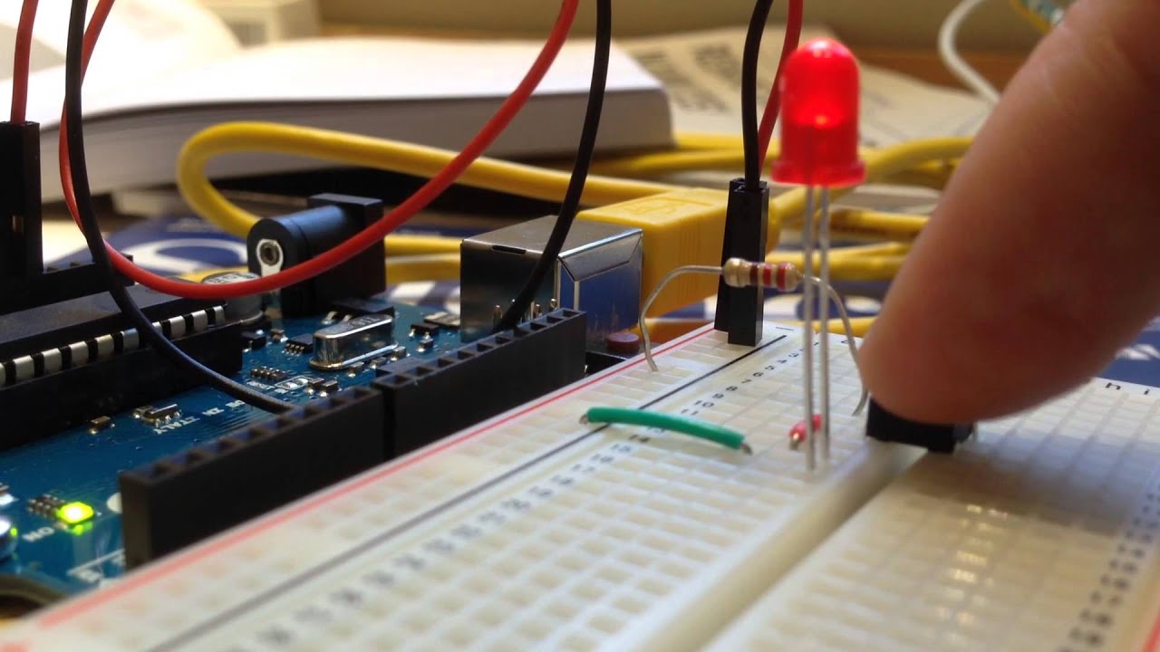 Simple Circuit 2 Ohm Resistor Switch And An Led Youtube