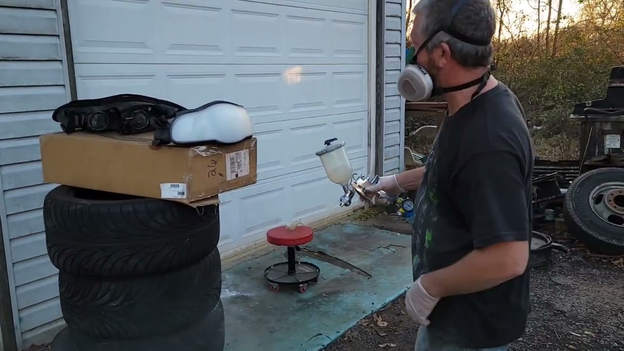 old headlights like new by  clear coating