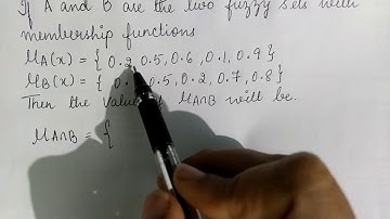 Fuzzy Logic|Intersection operation|previous year question paper solved problem
