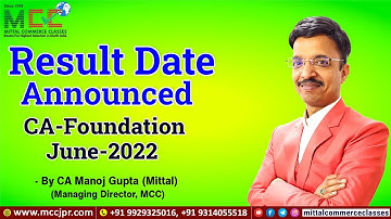 Result Date Announced for CA Foundation June 2022
