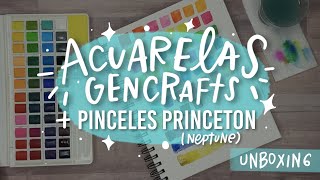 ACUARELAS GENCRAFTS + PINCELES PRINCETON NEPTUNE | Unboxing &amp; Review