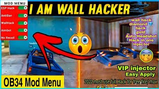 Free Fire Max wall hack 2022 OB35 update mod menu || Auto Headshot Hack new mod apk || Anti Ban screenshot 5