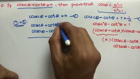 IF COSEC(THETA)+COT(THETA)=P, THEN FIND THE VALUE OF OTHER TRIGONOMETRIC RATIO