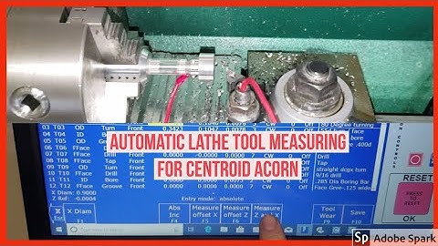 Centroid Acorn Lathe - Automatic tool touch off Experiment is running