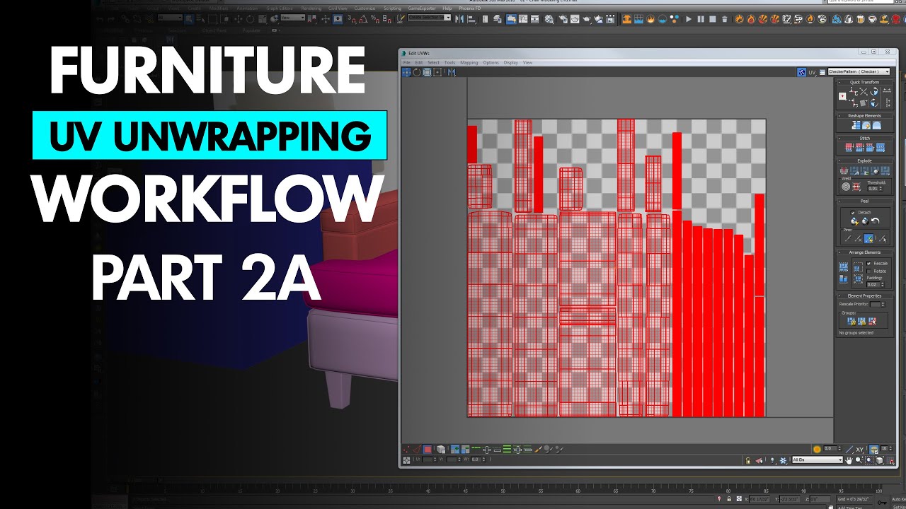 Furniture Workflow - Part 2A (UV'ing in 3DsMax) - YouTube