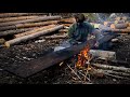 Ancient Wood Preserving Technique For Log Cabin