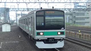 常磐線209系マト82編成　金町駅到着