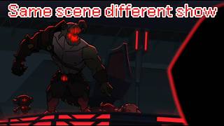 Same scene different show (Gamoverse meme)