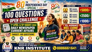 CHALLENGE–1: 100 QUESTIONS CURRENT AFFAIRS